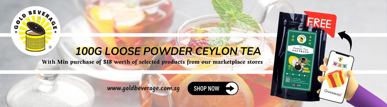 May Promo Ceylon Tea webpage