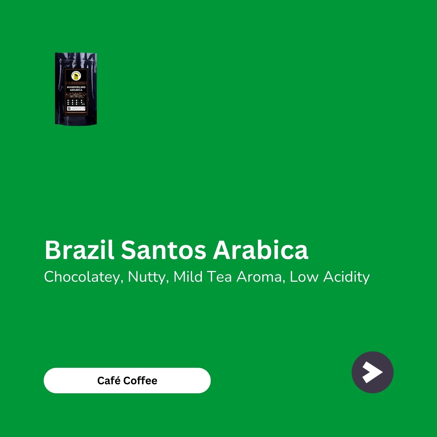 Brazil Santos Arabica Cafe Coffee Product Button
