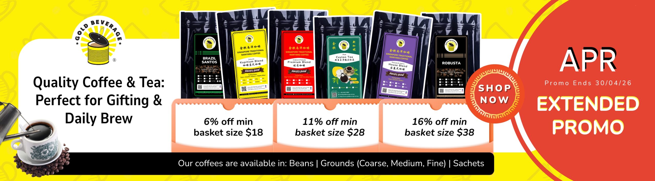 Gold Beverage April 2026 Promotion